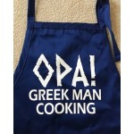 OPA! Greek Man Cooking Apron - Full Length